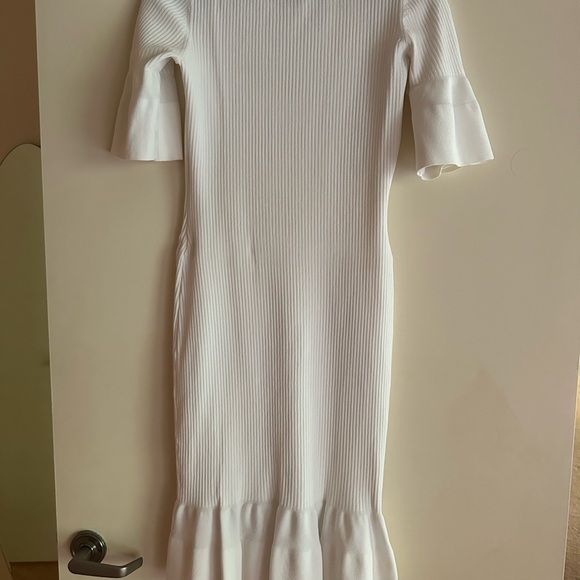 Michael Kors Collection Dresses & Skirts - Elegant White Ribbed Dress